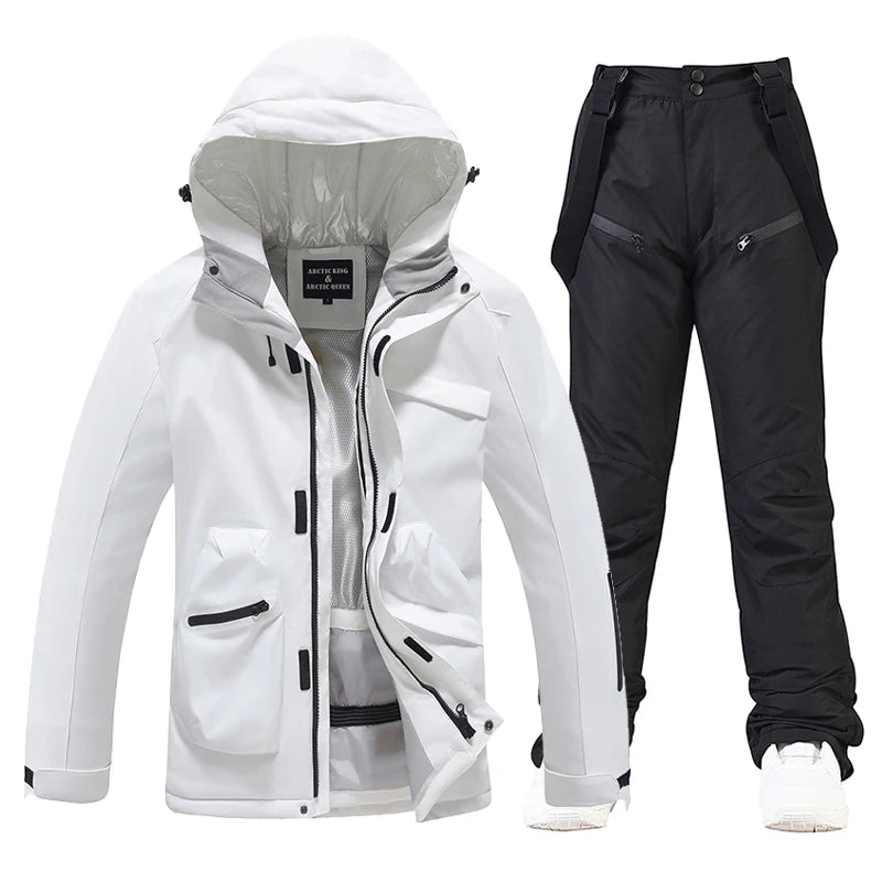 Ново, Комплекти ски костюми за мъже и жени, Водоустойчиви, Снежен костюм, Комплект ски яке и панталон, Облекло за дейности на открито, Сноуборд, Гащеризон