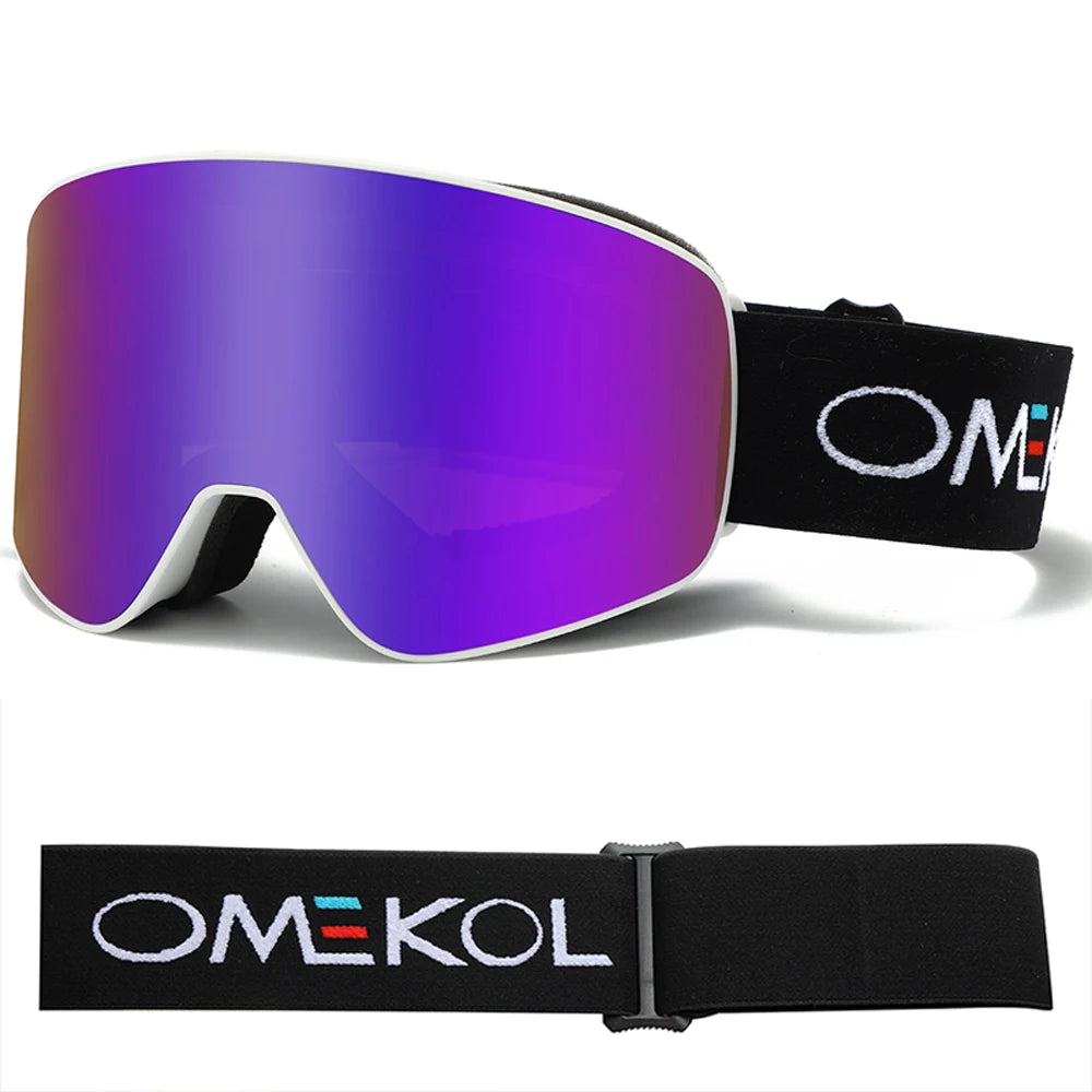 Двуслойни ски очила против мъгла, мъже и жени, маска за спорт на открито, туризъм, сняг, сноуборд, очила за снегомобили