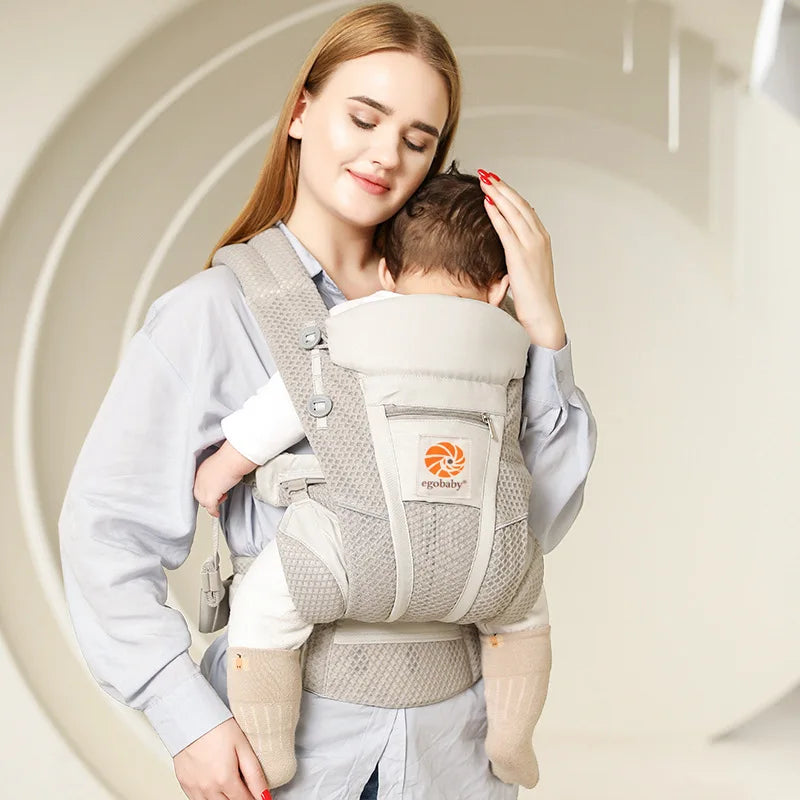 Egobaby Omni 360 Бебешка кенгуру раница с превръзка, обърната назад и сгъваема, 0-36 месеца