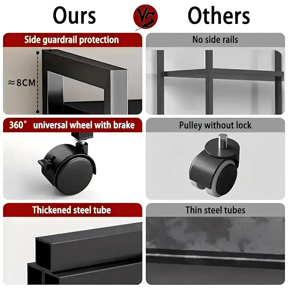 92*32*108 см Кухненски стелаж за съхранение на колелца, многоетажен стелаж за съхранение, домашен рафт за микровълнова печка, кухненски стелаж