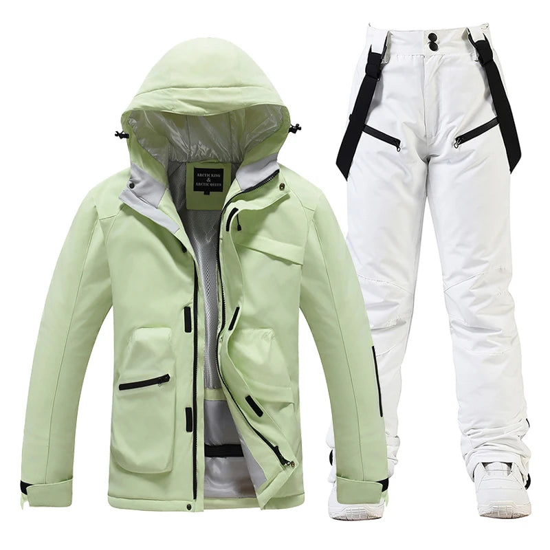 Ново, Комплекти ски костюми за мъже и жени, Водоустойчиви, Снежен костюм, Комплект ски яке и панталон, Облекло за дейности на открито, Сноуборд, Гащеризон