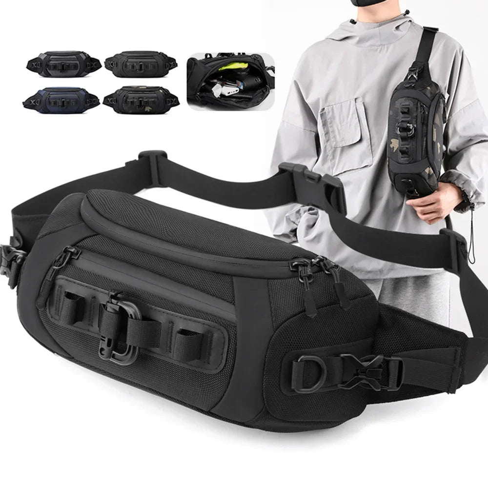 Мъжка чанта за кръста, колан, презрамка, чанта за гърди, пътуване, многоджобна, военна мода, мъжка найлонова чанта през рамо, чанта през кръста, чанта през кръста