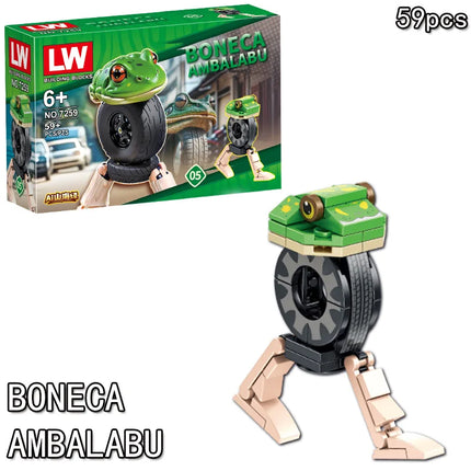 Italian Brainrot Animals Tung Tung Tung Sahur Building Blocks Tralalelo Tralala Shark BricksToy Gift for Children Kids Blind Box Строителни блокове