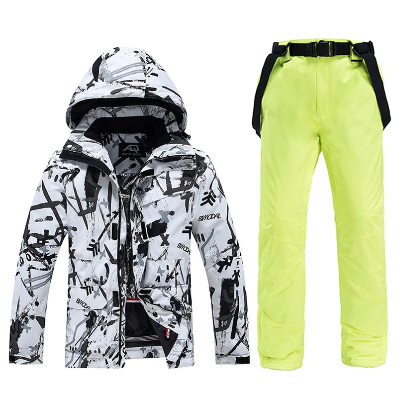 -30, Комплекти зимни костюми за жени и мъже, Облекло за сноуборд, Ски костюми, Водоустойчиви 10k, Зимни якета и панталони за ледено носене