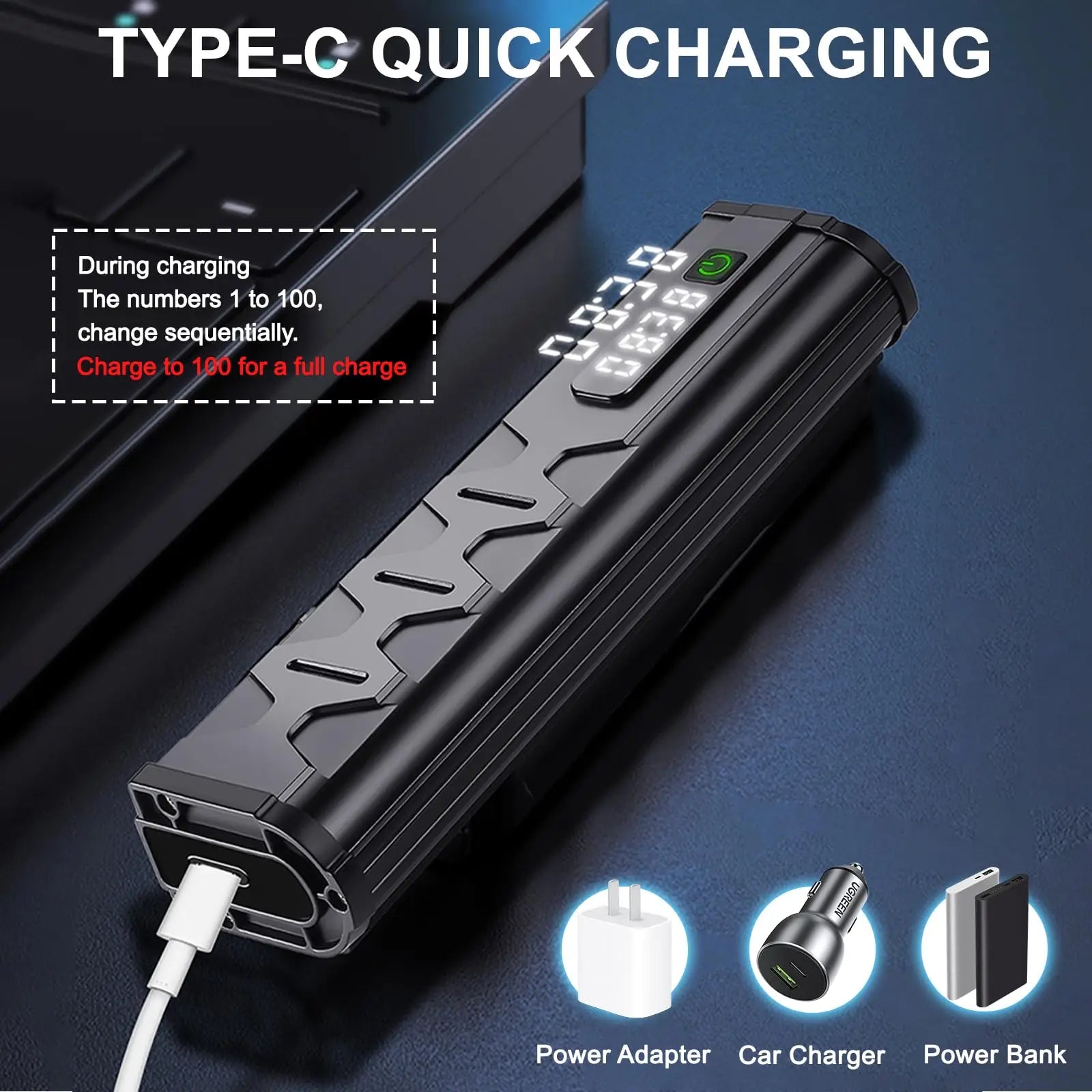 Велосипедна светлина 10000mAh 17 LED велосипедна светлина Предна акумулаторна LED фенерче 10000LM Фар с Power Bank Аксесоари за велосипеди