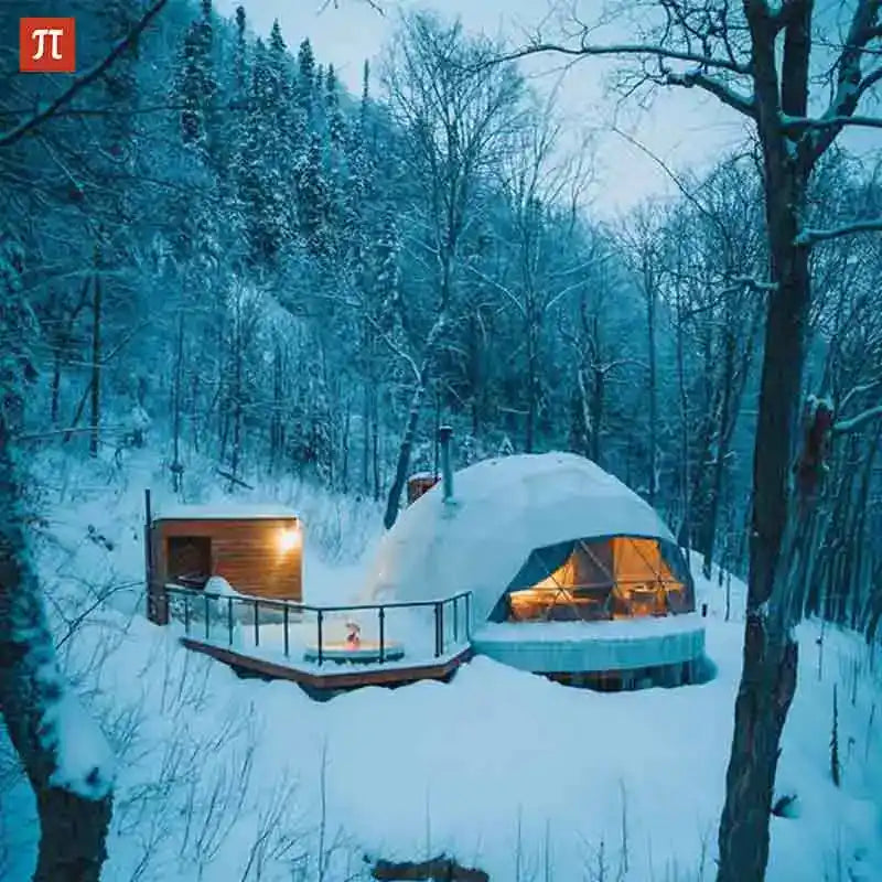 Прозрачна геодезична луксозна куполна палатка – Европа на склад, бърза доставка до 7 дни, PVC кръгъл глемпинг купол за хотел, курорт и къмпинг