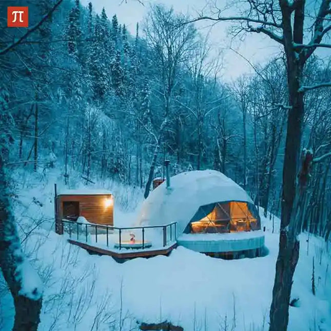 Прозрачна геодезична луксозна куполна палатка – Европа на склад, бърза доставка до 7 дни, PVC кръгъл глемпинг купол за хотел, курорт и къмпинг