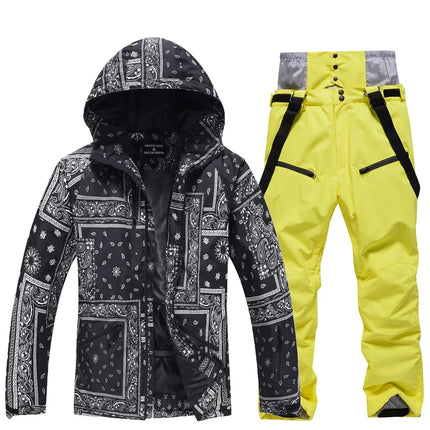 Нова мода, Мъжки и дамски, Комплекти ски костюми, Водоустойчиви, Снежен костюм, Комплект ски яке и панталон, Облекло за дейности на открито, Сноуборд