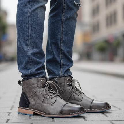 Мъжки боти до глезена, размер 7-13, мъжки кожени ботуши, марка Boot for men