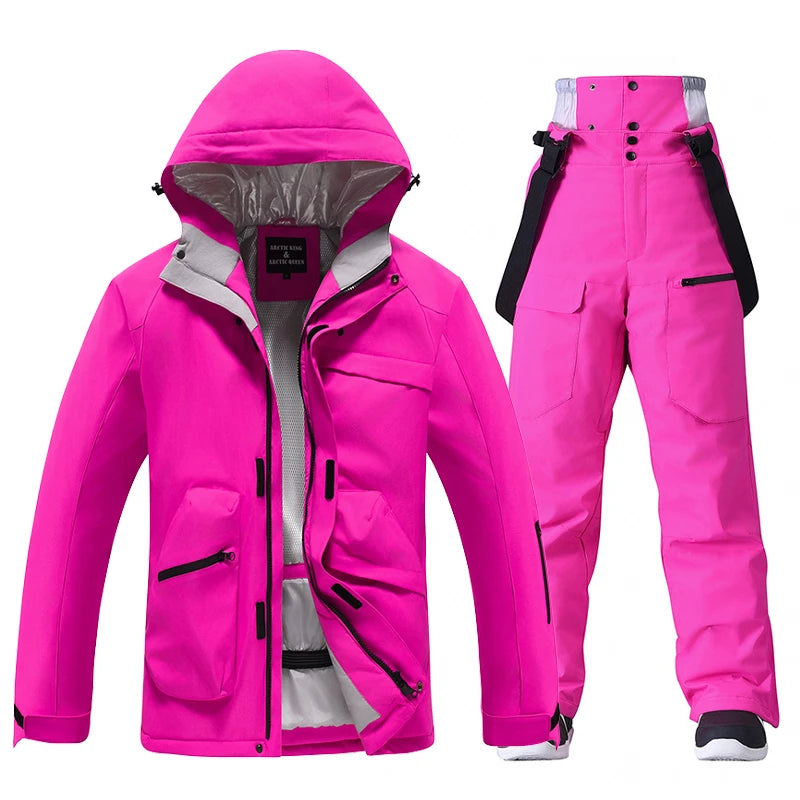Ново, Комплекти ски костюми за мъже и жени, Водоустойчиви, Снежен костюм, Комплект ски яке и панталон, Облекло за дейности на открито, Сноуборд, Гащеризон