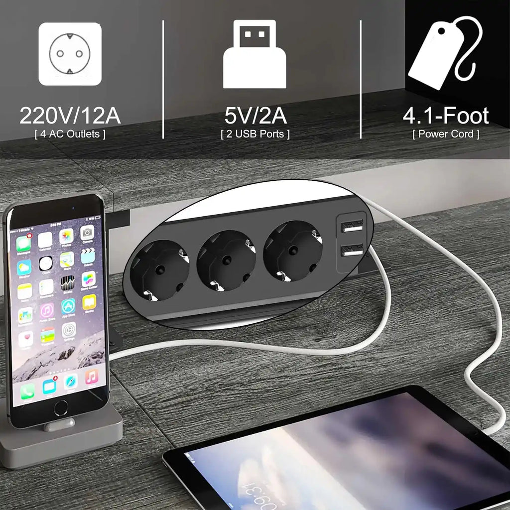 L-образно бюро, компютърна маса с контакт за рафт, USB LED RGB, геймърска офис маса, сива/черна