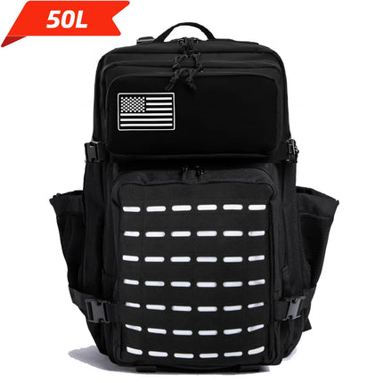 25L/50L Тактическа раница, ловна MOLLE раница, фитнес зала за мъже, EDC раница за туризъм на открито, вещица с 2 държача за бутилки