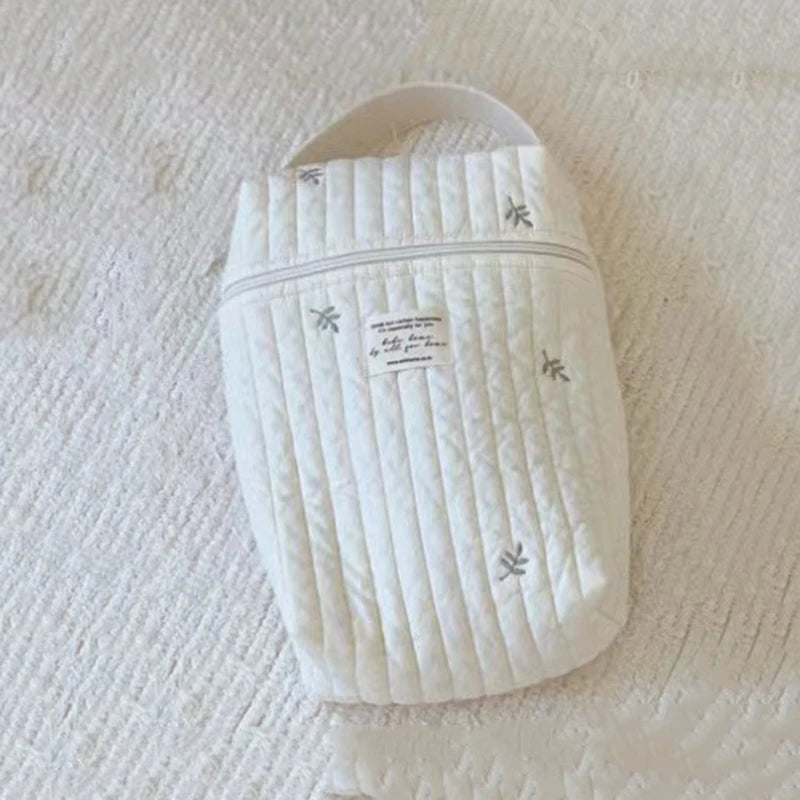 Преносима чанта за пелени за количка, ватиран органайзер за бебешки пелени, бродирани чанти за мамчета, бебешки аксесоари, чанта за повиване, съхранение