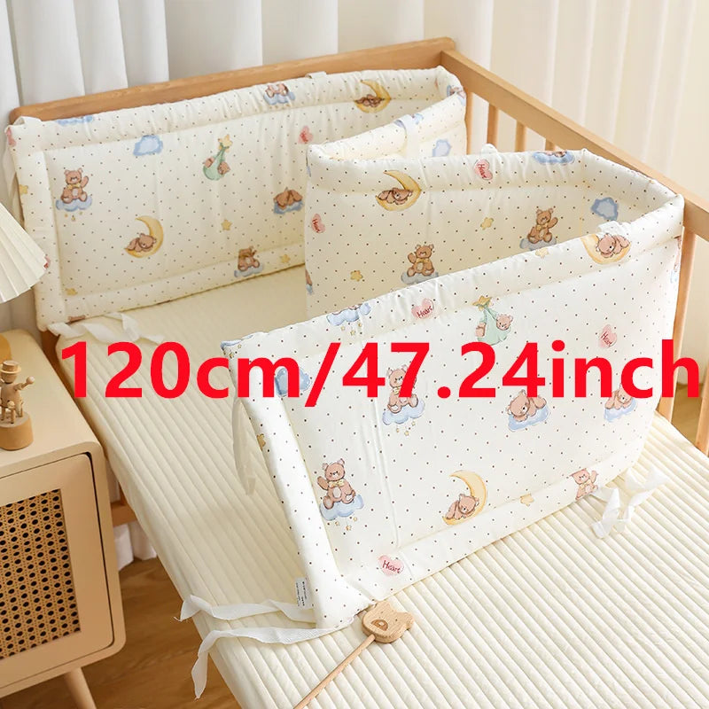 2025 Ограда за бебешко креватче Мека памучна чанта Анти-сблъсък лента Детска еднокомпонентна ограда за легло Сплескана защитна кърпа за легло Бебешка ограда