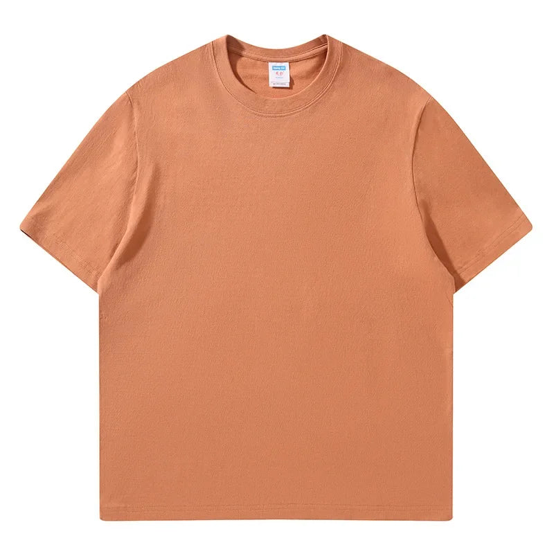 Тениски за жени 2025 Лято Топ Плътен С Къс Ръкав Свободен О-образно деколте 100% Памучни Ежедневни Дамски Тениски Harajuku Корейски Мъжки/Женски Тениски