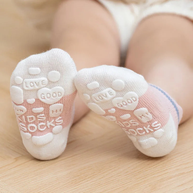 5 чифта детски ежедневни сладки неплъзгащи се чорапи дишащи памучни чорапи за момичета и момчета