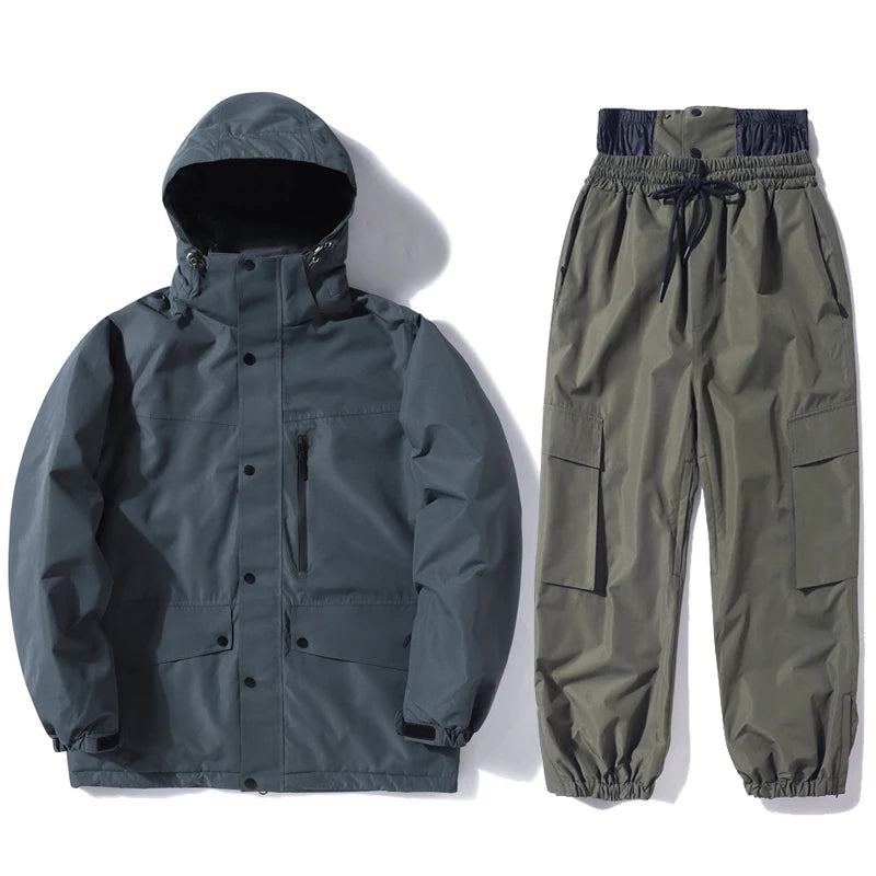 Ски дрехи за жени и мъже, ски якета, комплекти за сноуборд, ски яке и панталон, зимен костюм за дейности на открито, за жени без секс