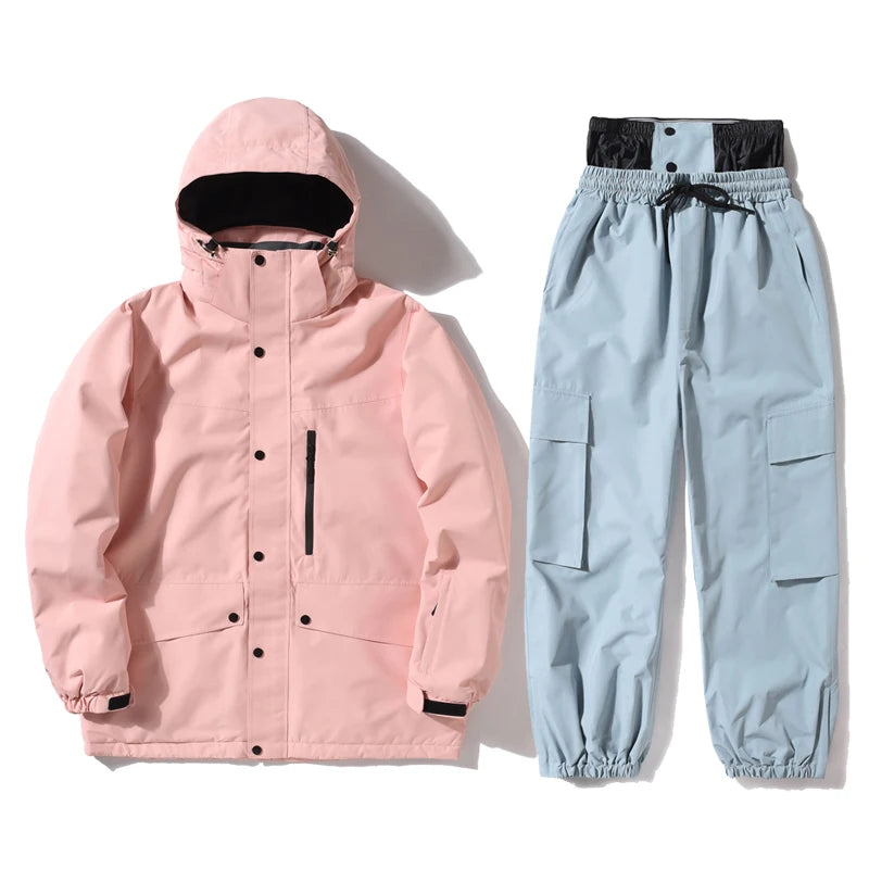 Ски дрехи за жени и мъже, ски якета, комплекти за сноуборд, ски яке и панталон, зимен костюм за дейности на открито, за жени без секс