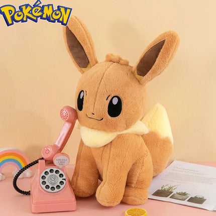 45/55/75 см голям размер плюшени играчки Pokemon Eevee Kawaii анимационни аниме плюшени меки възглавници кукла пълнени плюшени украшения детски подарък