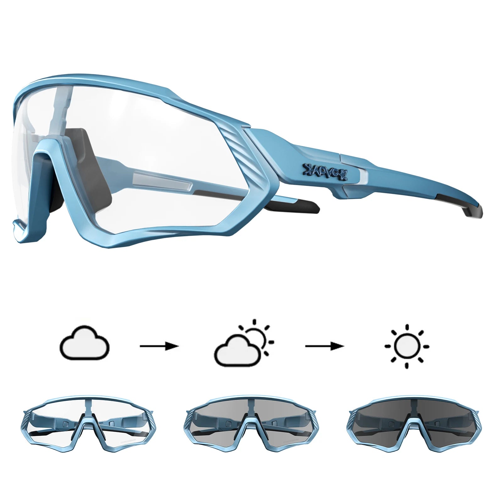 Kapvoe Фотохромни Велосипедни Слънчеви Очила Мъже Жени Шосейни Mtb Планински Велосипедни Очила Велосипедни Очила Спортни Очила за Бягане