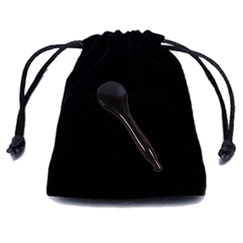 Натурален обсидиан, камък за лице, гуа ша, инструмент за стъргане за гваш, спа масажор, акупунктура, красота на лицето, грижа за кожата, избледняване на бръчки, петна