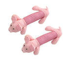 M / 2pcs Pink pig