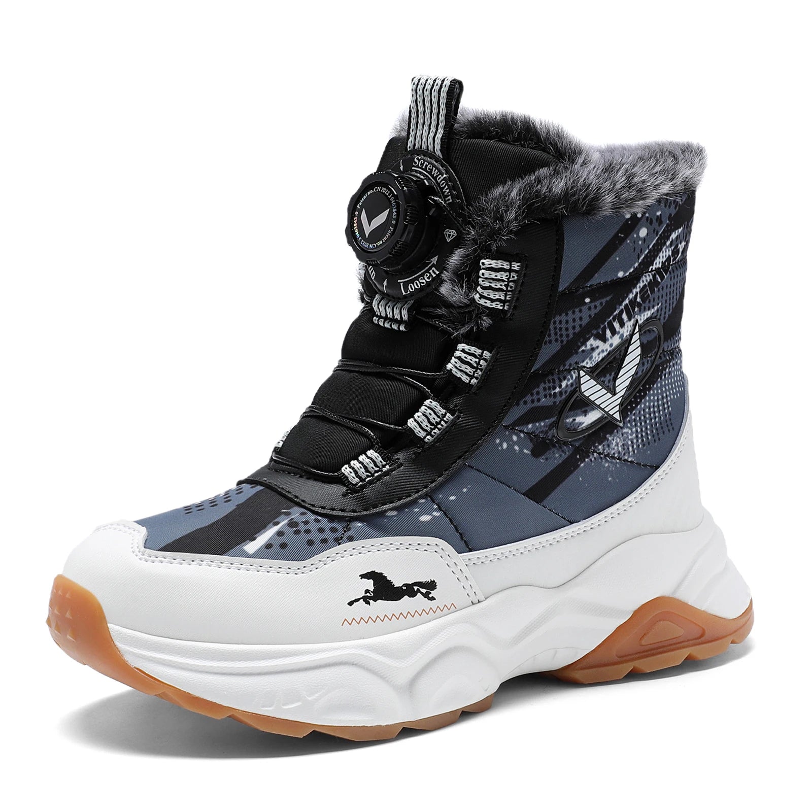 Момчешки туристически обувки, детски туристически обувки за момичета, топли зимни обувки за сняг, стоманени катарами, издръжливи и удобни