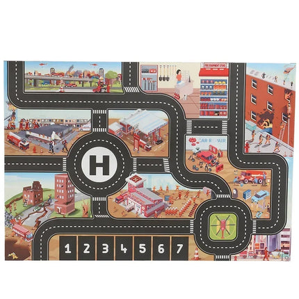 Водоустойчива бебешка постелка за игра, градска пътна карта, килим, градски паркинг, пътна карта, пътни знаци, бебешка постелка за катерене
