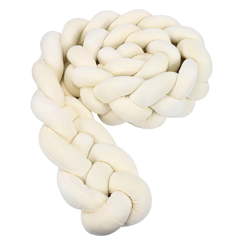 1M/2M/3M/3.6M Обиколка за детско креватче Tresse De Lit, щадяща кожата материя, декорация за бебешка стая, ръчно изработена възглавница с възли и мека подложка