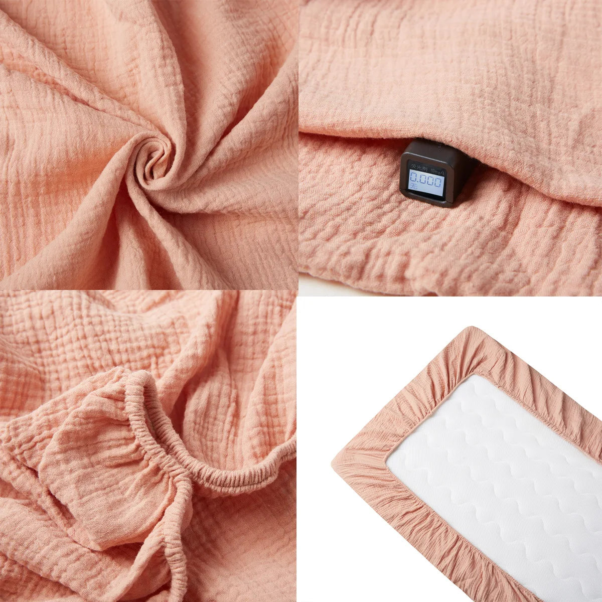 Чаршафи за новородени в различни размери, чаршафи за бебешки креватчета с пристягане, калъфи за матраци, памучни, едноцветни, кувертюри за легло 2024