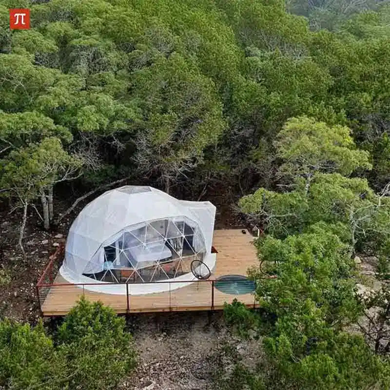 Прозрачна геодезична луксозна куполна палатка – Европа на склад, бърза доставка до 7 дни, PVC кръгъл глемпинг купол за хотел, курорт и къмпинг