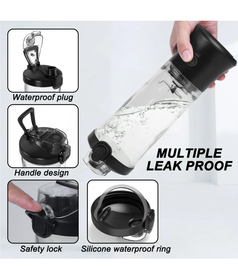 Преносим блендер, електрическа сокоизстисквачка, 600 мл, миксер за плодове, 4000 mAh, USB презареждаща се, мини блендер, многофункционална сокоизстисквачка