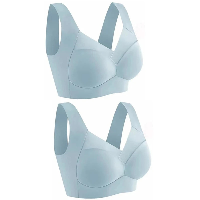 2 бр. Дамски сутиени, големи размери, безшевен сутиен, без гръб, дамски мрежести сутиени, дамски спортни сутиени против увисване, размер L-6XL