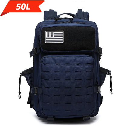 25L/50L Тактическа раница, ловна MOLLE раница, фитнес зала за мъже, EDC раница за туризъм на открито, вещица с 2 държача за бутилки