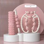 White Pink  30cm foam shaft + leg clamp + massage stick