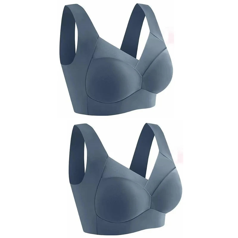 2 бр. Дамски сутиени, големи размери, безшевен сутиен, без гръб, дамски мрежести сутиени, дамски спортни сутиени против увисване, размер L-6XL