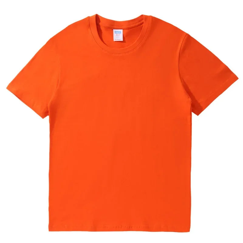 Тениски за жени 2025 Лято Топ Плътен С Къс Ръкав Свободен О-образно деколте 100% Памучни Ежедневни Дамски Тениски Harajuku Корейски Мъжки/Женски Тениски