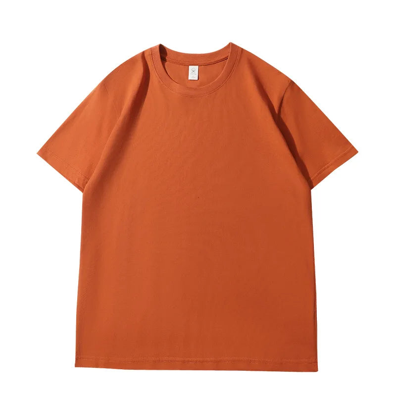 Лятна тениска за жени, памучна 2026, плътна, широка тениска, ежедневни корейски топове, плетена тениска с къс ръкав и о-образно деколте, дамски топ тениски