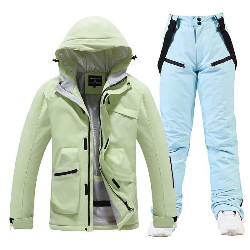 Ново, Комплекти ски костюми за мъже и жени, Водоустойчиви, Снежен костюм, Комплект ски яке и панталон, Облекло за дейности на открито, Сноуборд, Гащеризон