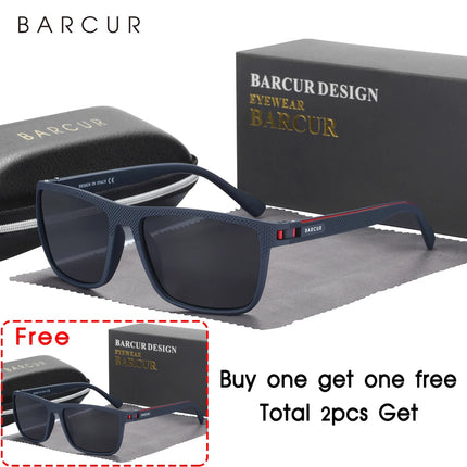 Слънчеви очила BARCUR Design TR90 за мъже, поляризирани, леки, спортни, слънчеви очила за жени, аксесоари за очила Oculos UVAB защита
