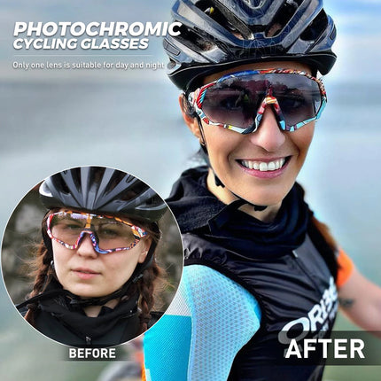 Kapvoe Фотохромни Велосипедни Слънчеви Очила Мъже Жени Шосейни Mtb Планински Велосипедни Очила Велосипедни Очила Спортни Очила за Бягане