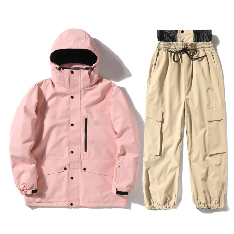 Ски дрехи за жени и мъже, ски якета, комплекти за сноуборд, ски яке и панталон, зимен костюм за дейности на открито, за жени без секс