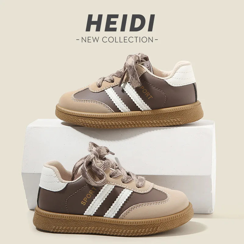 Детски немски тренировъчни обувки, пролет/есен 2025, ежедневни маратонки за момчета и момичета, мека подметка, бели обувки, бебешки ахат