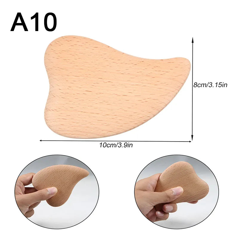 Инструменти за дървесна терапия за оформяне на тялото, дървени инструменти за масаж, лимфен дренажен масажор, инструменти за оформяне на тялото, дървени инструменти за гуа ша