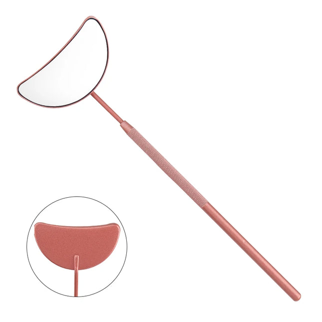 1 бр. Огледало за удължаване на мигли във формата на луна, подвижно от неръждаема стомана, огледало за грим за повдигане на мигли, инструменти за красота, аксесоари