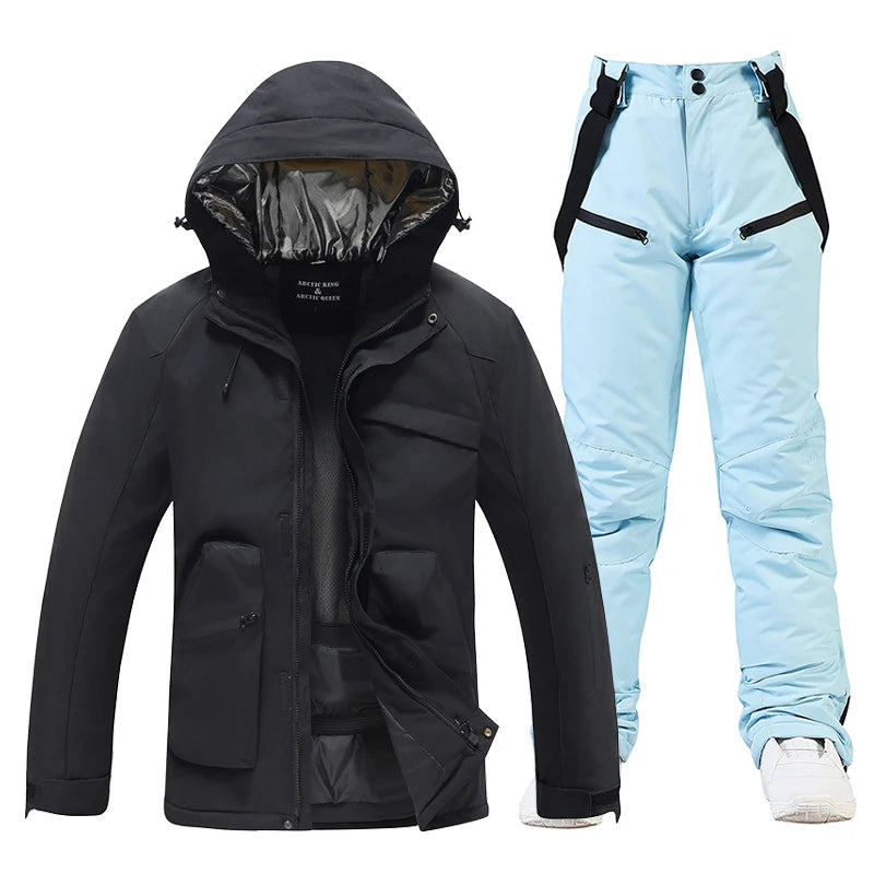 Ново, Комплекти ски костюми за мъже и жени, Водоустойчиви, Снежен костюм, Комплект ски яке и панталон, Облекло за дейности на открито, Сноуборд, Гащеризон