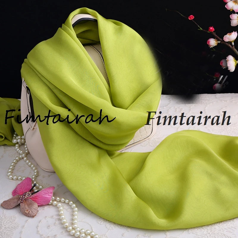 Fimtairah мек 100% копринен шал за жени с щампа Hangzhou 100% копринен шал дълъг шал пролет есен зима лято копринен шал