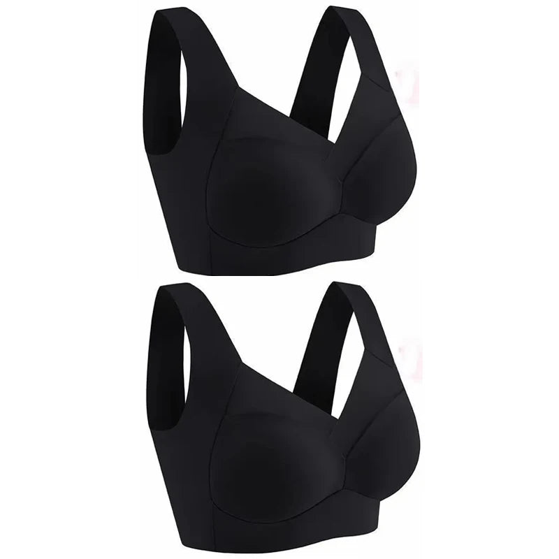 2 бр. Дамски сутиени, големи размери, безшевен сутиен, без гръб, дамски мрежести сутиени, дамски спортни сутиени против увисване, размер L-6XL