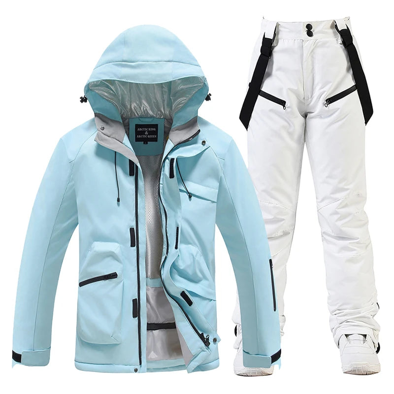 Ново, Комплекти ски костюми за мъже и жени, Водоустойчиви, Снежен костюм, Комплект ски яке и панталон, Облекло за дейности на открито, Сноуборд, Гащеризон