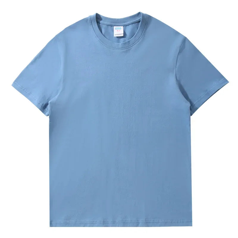 Тениски за жени 2025 Лято Топ Плътен С Къс Ръкав Свободен О-образно деколте 100% Памучни Ежедневни Дамски Тениски Harajuku Корейски Мъжки/Женски Тениски